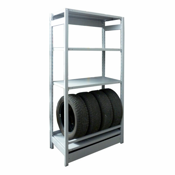 Scaffale a gancio porta gomme